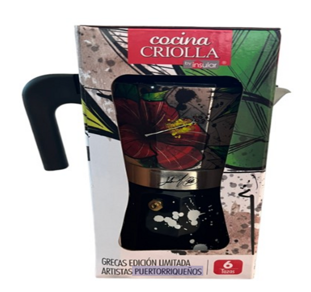 Cocina Criolla New 6-Cups Espresso Coffee Maker Greca Sin Limites 