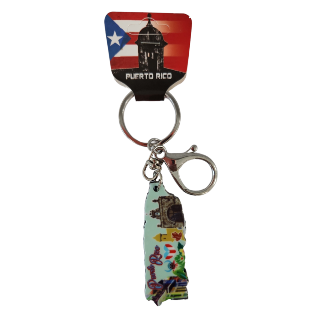 Puerto Rico Keychains Die Cut Keychains Clear Keychains Puerto