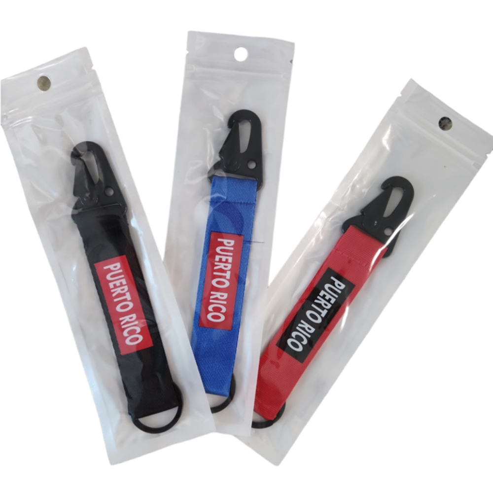 Puerto Rico Carabiner Lanyard Keychain