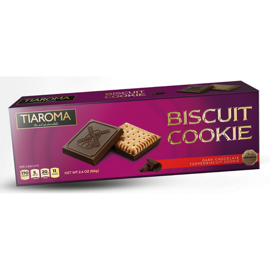 Like Home - Biscuit Cookie Dark Chocolate 6 Pack 2.4oz