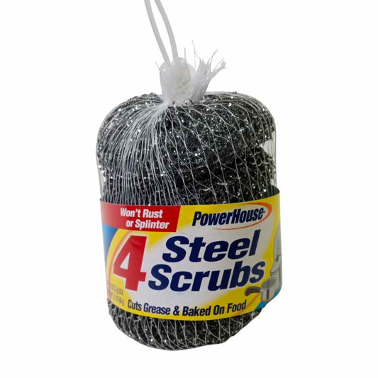 PowerHouse Steel Scrubber 4-Pack