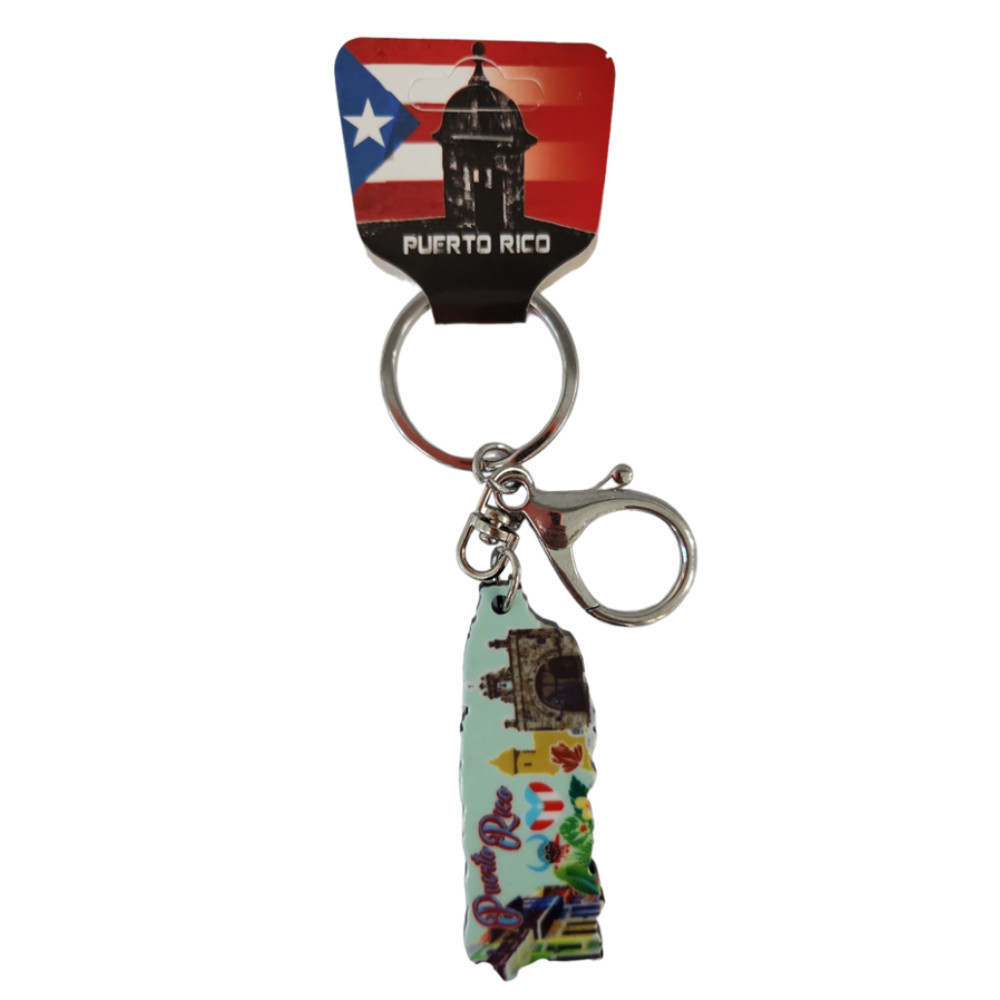 Acrylic Puerto Rico Keychain