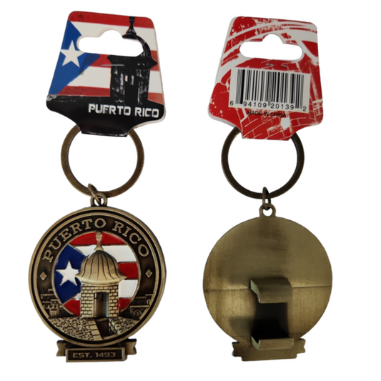 Puerto Rico Bronze Keychain/Bottle Opener