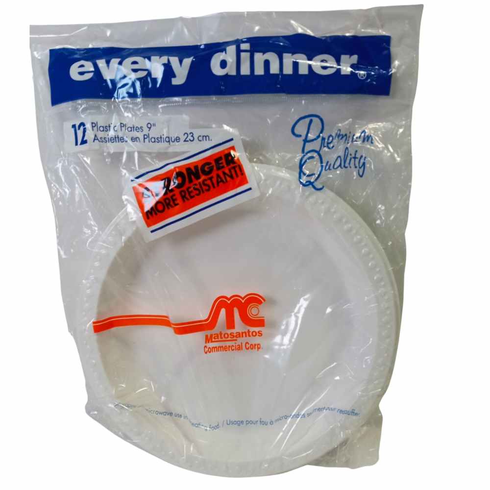 Every Dinner 9 Inch Plastic Plates (12 count)
