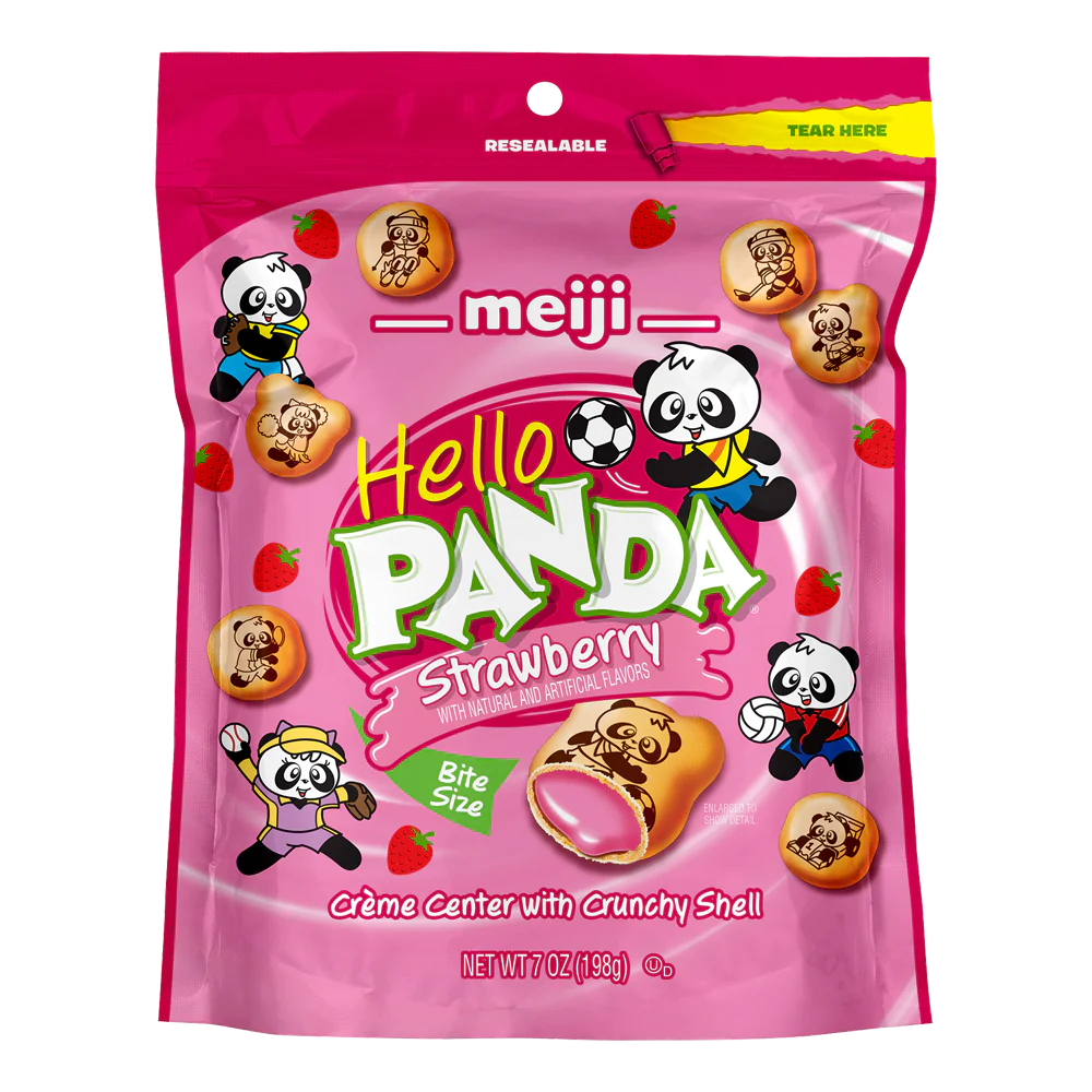 Hello Panda Strawberry Pouch 7oz