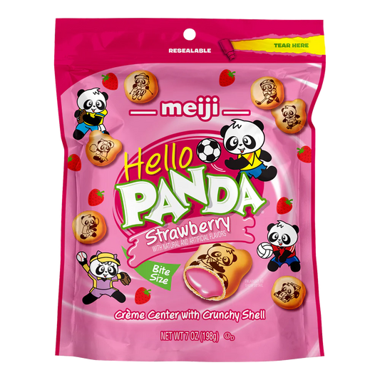 Hello Panda Strawberry Pouch 7oz