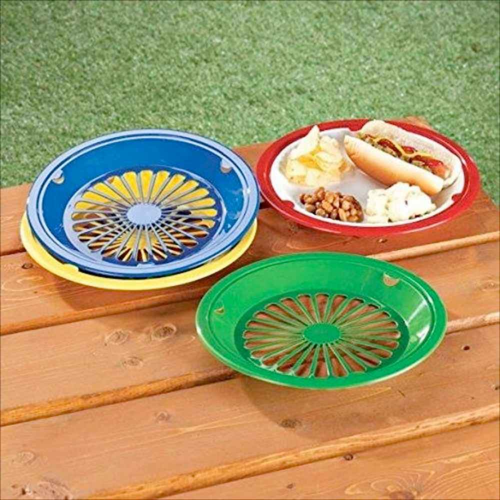 Plastic discount plate stands