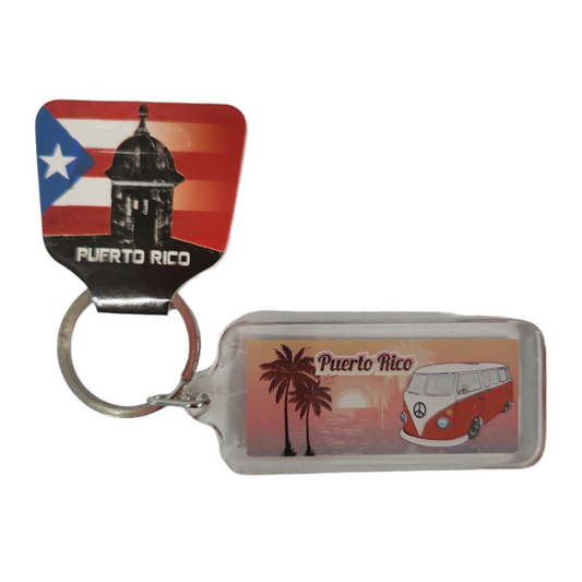 Plastic Puerto Rico Keychain